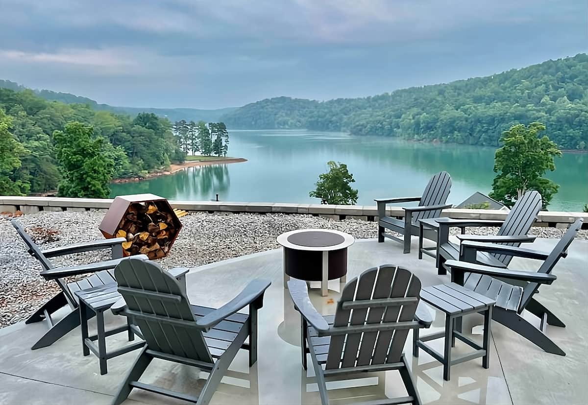 Norris Lake cottage view from the Tennessee Revive and Thrive fall retreat patio
